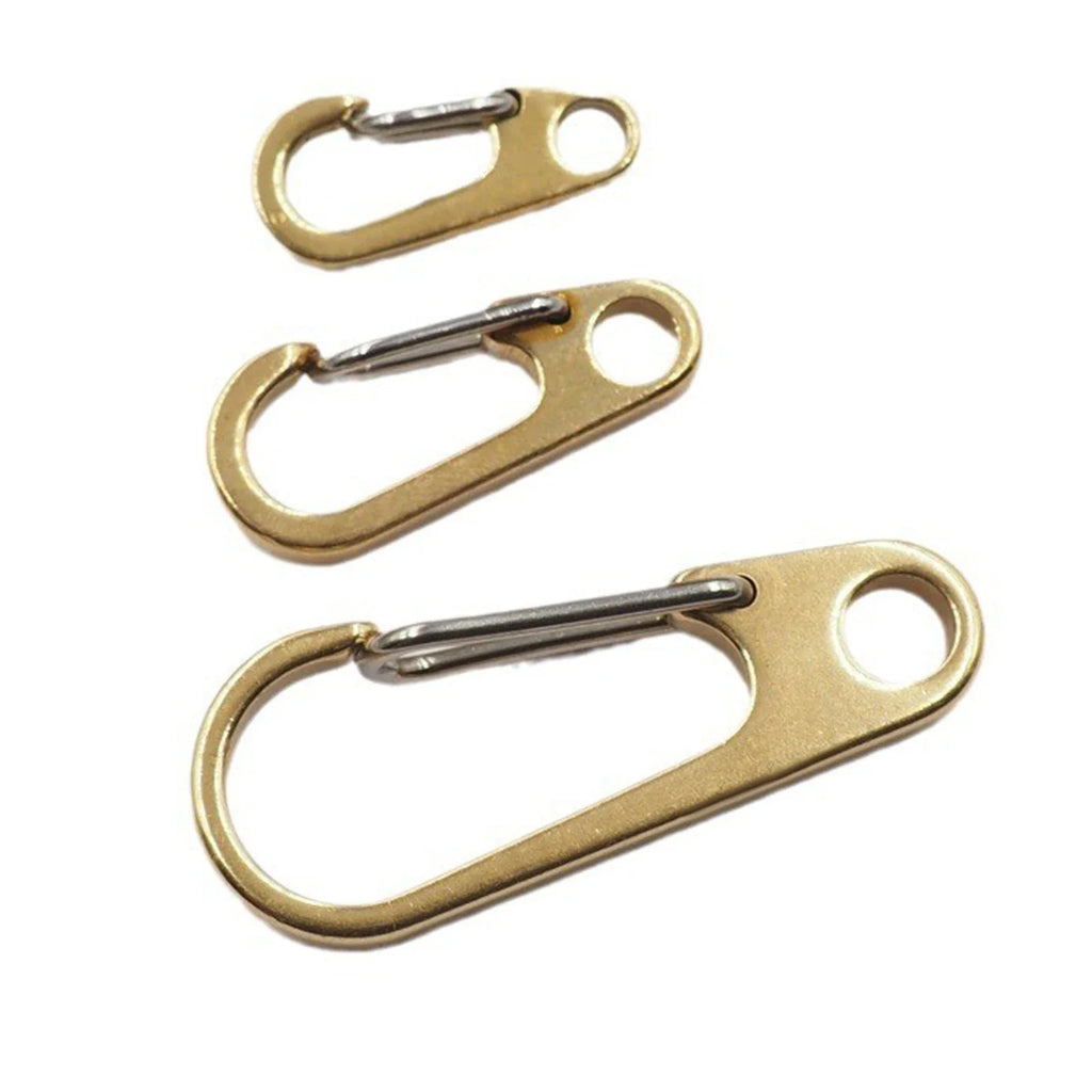 Brass Carabiner Clips 26/33/50mm – Backpack & Camping Buckle