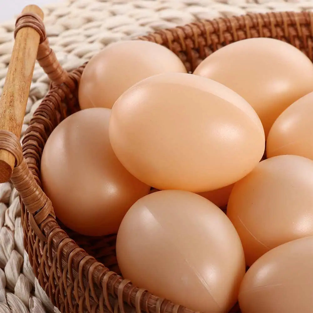 Fake Plastic Eggs Set of 10 – Paintable Easter & Nest Eggs Fake Play Eggs Oasis Select