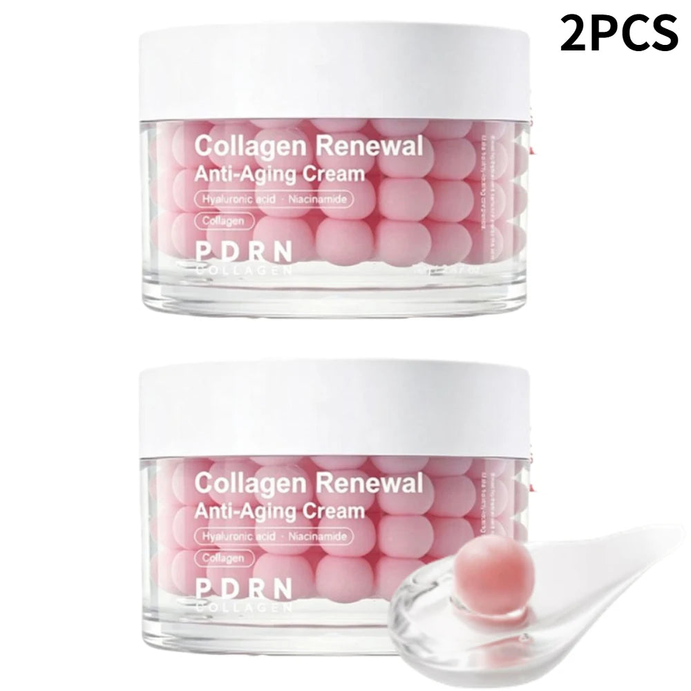 PDRN Pink Collagen Renewal Anti-Aging Cream Capsule Facial Cream Moisturizing Firming Enhance Skin Elasticity for All Skin Types Oasis Select 2PCS