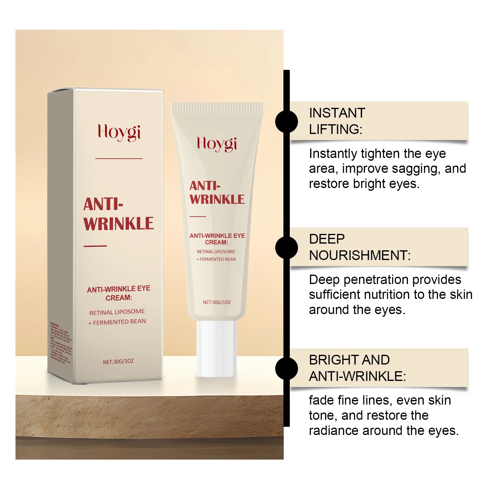 Retinol Eye Cream 4% Anti Aging Eye Treatment Dark Circles, Wrinkles, Puffiness Firming & Lifting Eye Cream For Women Oasis Select