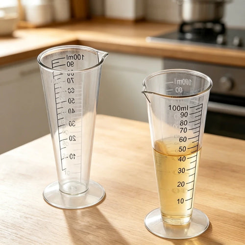1/2pcs 100ml Food Grade Plastic Measuring Cup with Scale, BPA-Free Measuring Cup for Kitchen & Restaurant Cooking Accessories Oasis Select