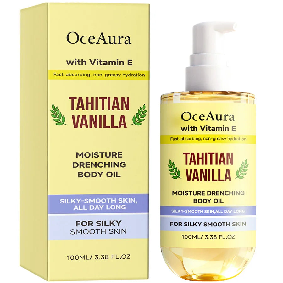 Tahitian Vanilla Body Oil 100ml – Vitamin E Moisturizer