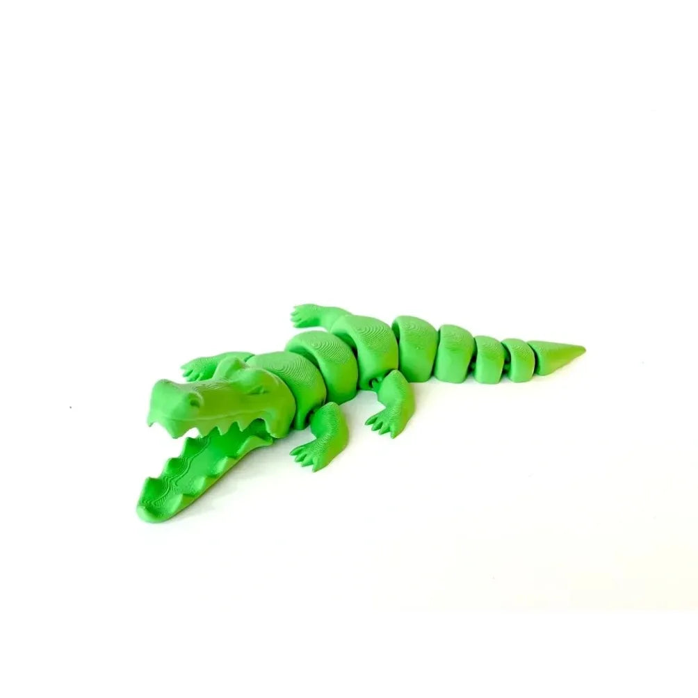 3D Printed Articulated Crocodile Figurine Joint Mobility Home Office Desktop Decor Ornament Animal Statue Household Decor Gifts Oasis Select