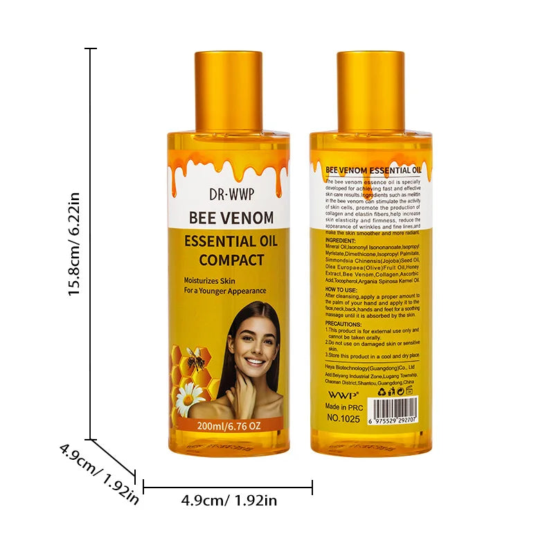 Turmeric Massage Oil – Body SPA, Moisturizing & Scraping 200/300ml Body Massage Oil Oasis Select Bee Venom-200ml 1 piece