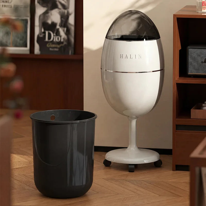Household kitchen living room, special trash can, no bending and movable 2026 new light luxury high-end with lid, large capacity Oasis Select