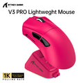 ATTACK SHARK V3Pro Wireless Gaming Mouse Tri-Mode 2.4G/BT/Wired PAW3311 25000DPI 65g Lightweight Magnetic RGB Charging Dock Oasis Select ATS-V3pro Berry red