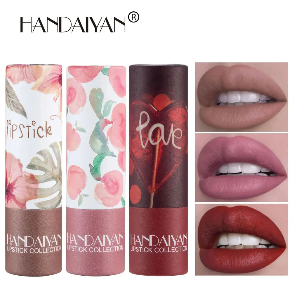 Handaiyan Velvet Matte Lipstick – 8 Shades, Waterproof & Moisturising