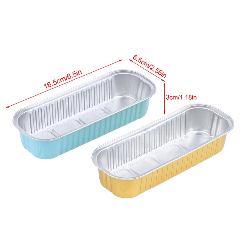 10Pcs Mini Loaf Pans Set Rectangle Aluminum Foil Heat-Resistant Bread & Cake Baking Pans for Daily & Holiday Use Oasis Select