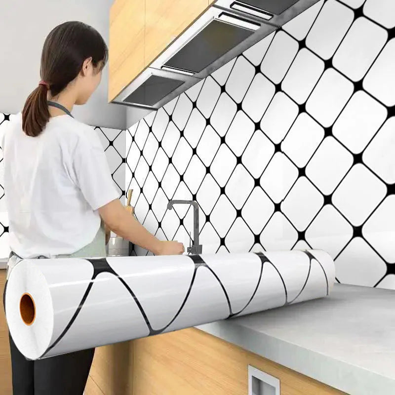 Kitchen Wallpaper Sticker Wall Stickers Waterproof and Oil Resistant Cooking Bench Range Hood High Temperature Resistance 40cm Oasis Select