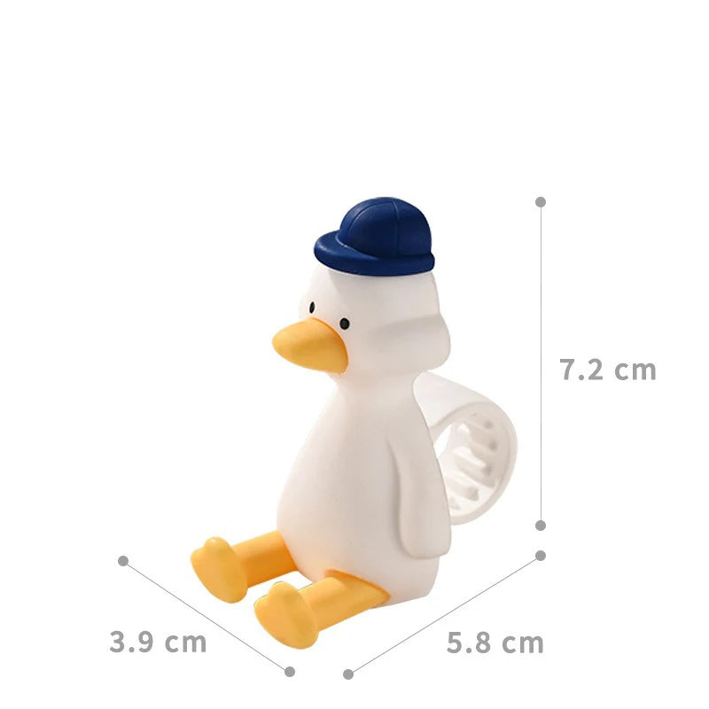 Creative Silicone Duck Anti-collision Door Stopper 3D Duck Door Handle Protective Cover Bedroom Study Silent Door Stopper Oasis Select Blue-B