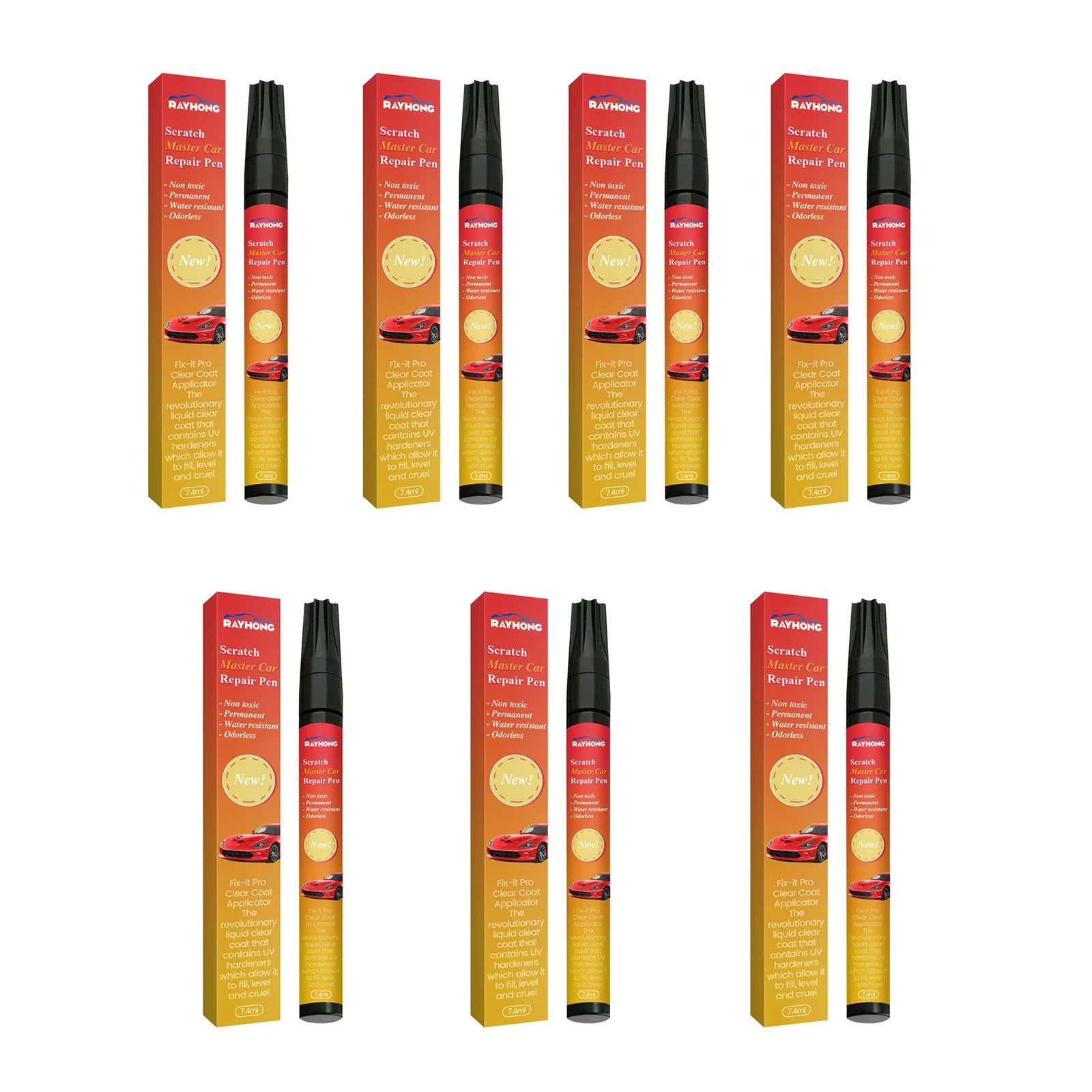 All Cars Magic Pen Car Scratches Removal Weatherproof Touch up Repair Covering Auto Paint Portable Fix Automotive Care Supplies Oasis Select 7pcs boxed