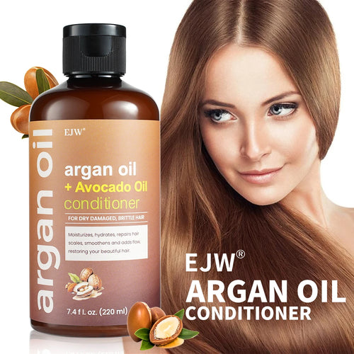 EJW Renewing + Argan Oil of Morocco Conditioner, Repair Conditioner & Argan Oil Helps Strengthen & Repair Dry, Damaged Hair Oasis Select