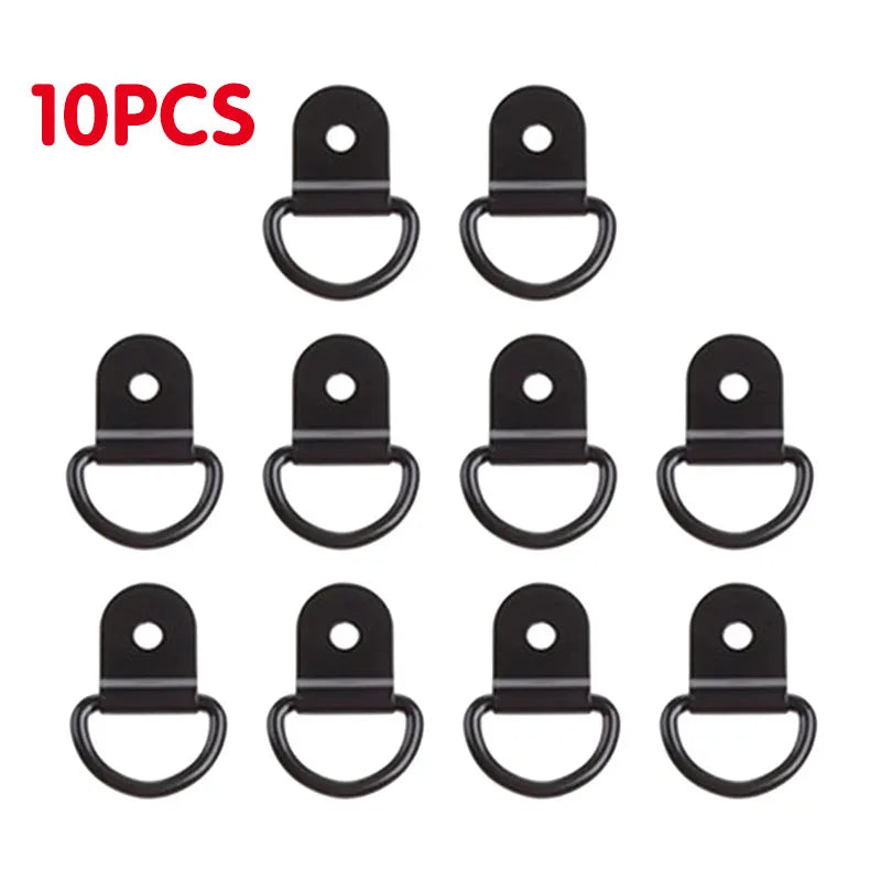10-60PCS D Shape Tie Down Anchor Rings Iron Stainless Steel Cargo Tie Down Ring for Car Truck Trailers RV Boats Oasis Select 10pcs