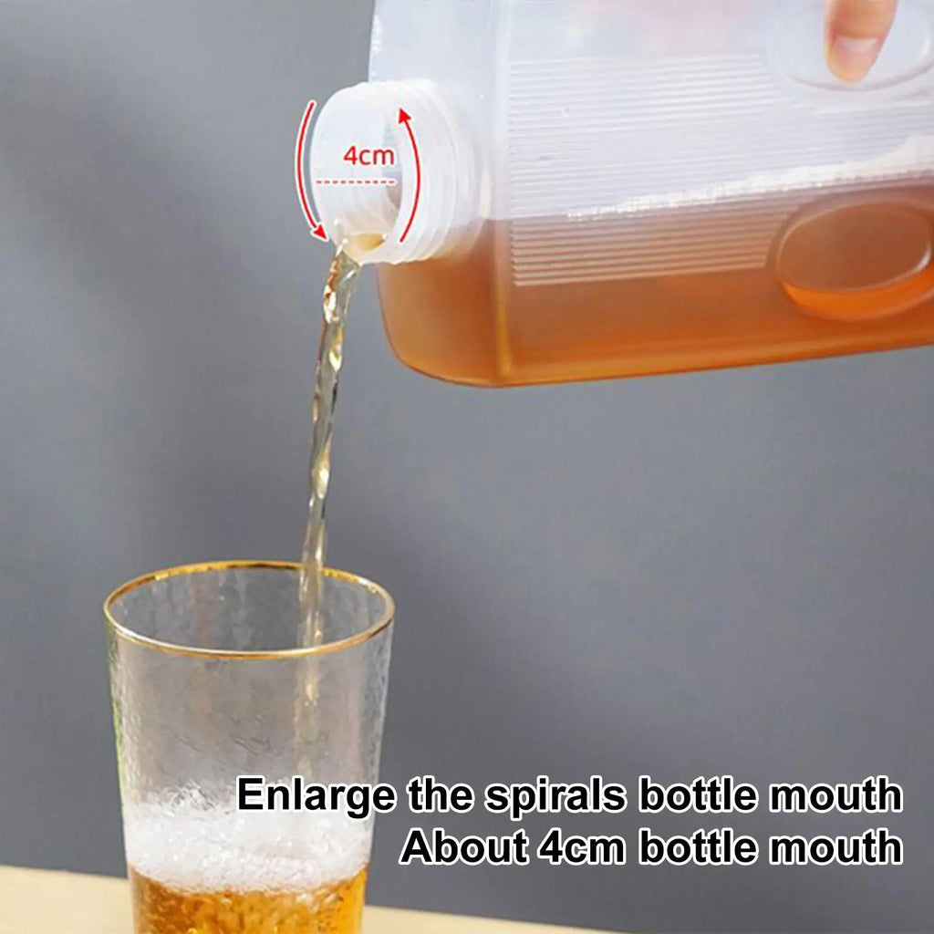Refrigerator Juice Container Bottle Juice Bottle 2L Leak-Proof Beverage Dispenser with Scale for Iced Tea Water Coffee Milk Oasis Select