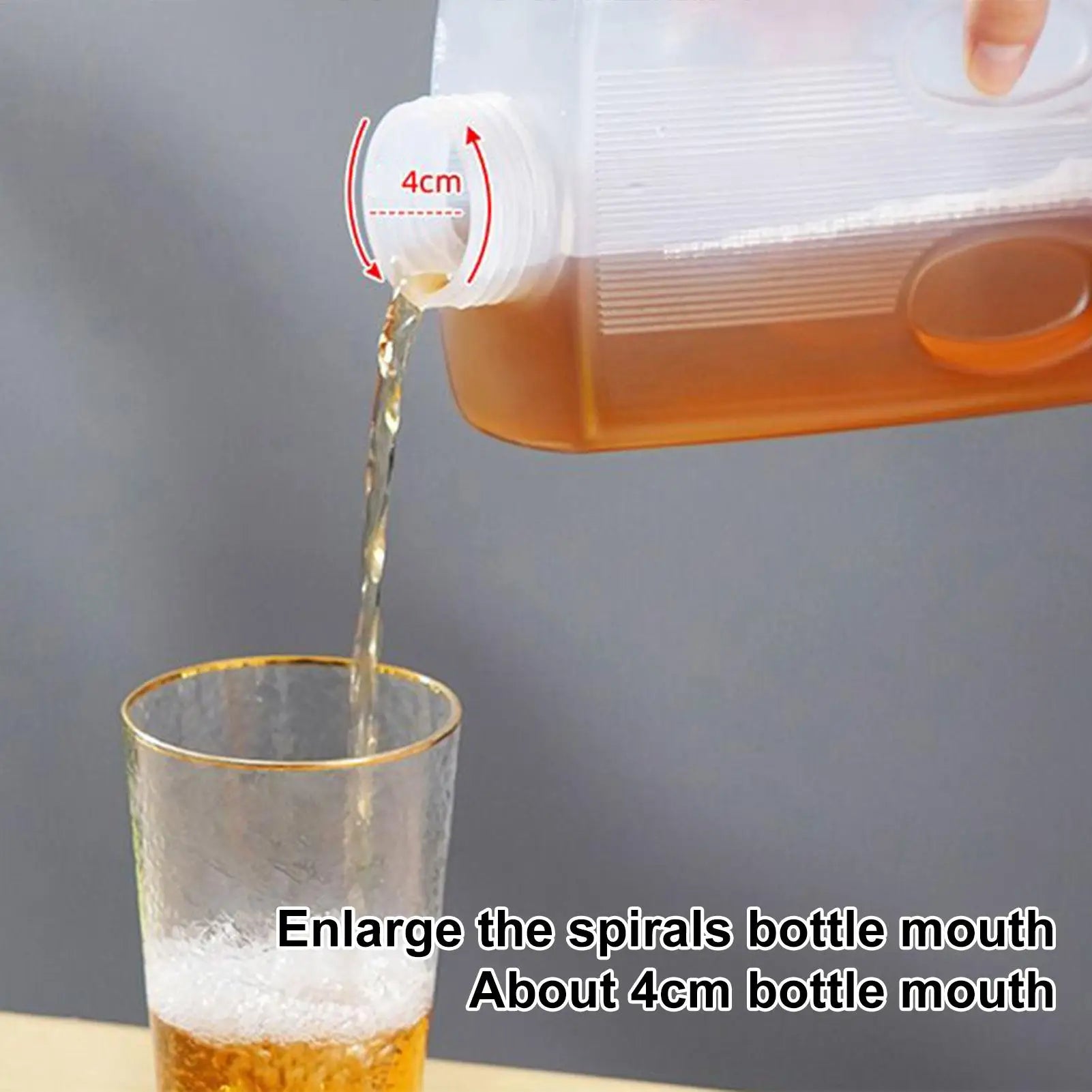 Refrigerator Juice Container Bottle Juice Bottle 2L Leak-Proof Beverage Dispenser with Scale for Iced Tea Water Coffee Milk Oasis Select