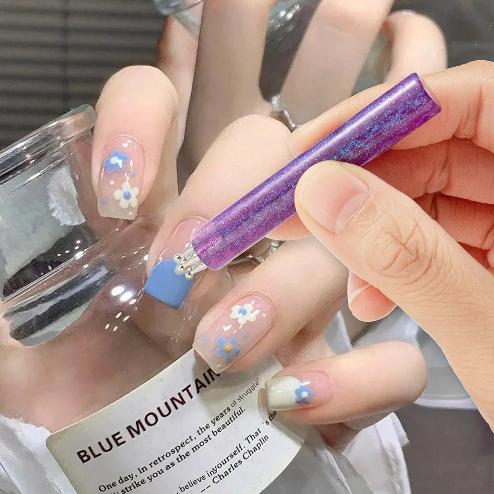 5-Petal Flower Nail Art Dotting Pen | DIY Manicure Tool