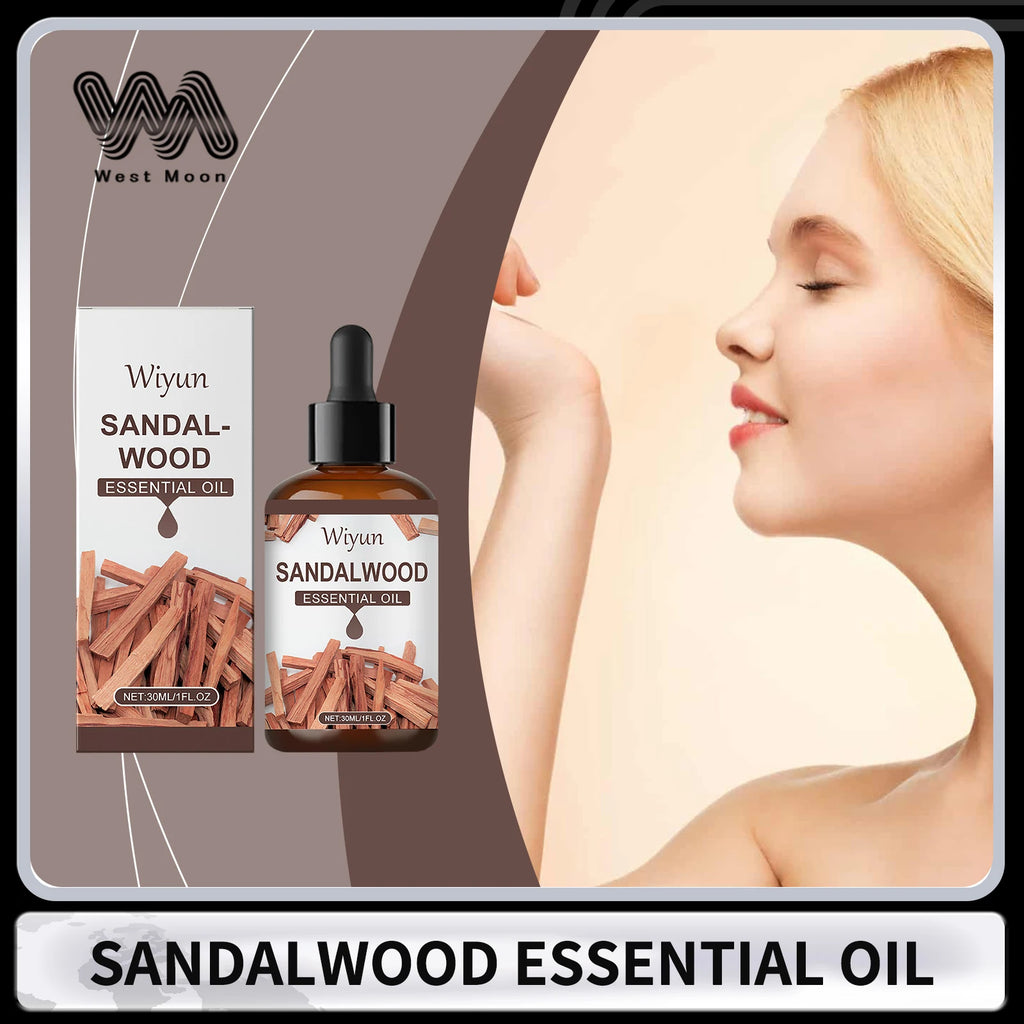 Sandalwood Essential Oil for Massaging Face Body Moisturizing Nourishing Long Lating Fragrance Reduce Dryness Soothing Skin Care Oasis Select