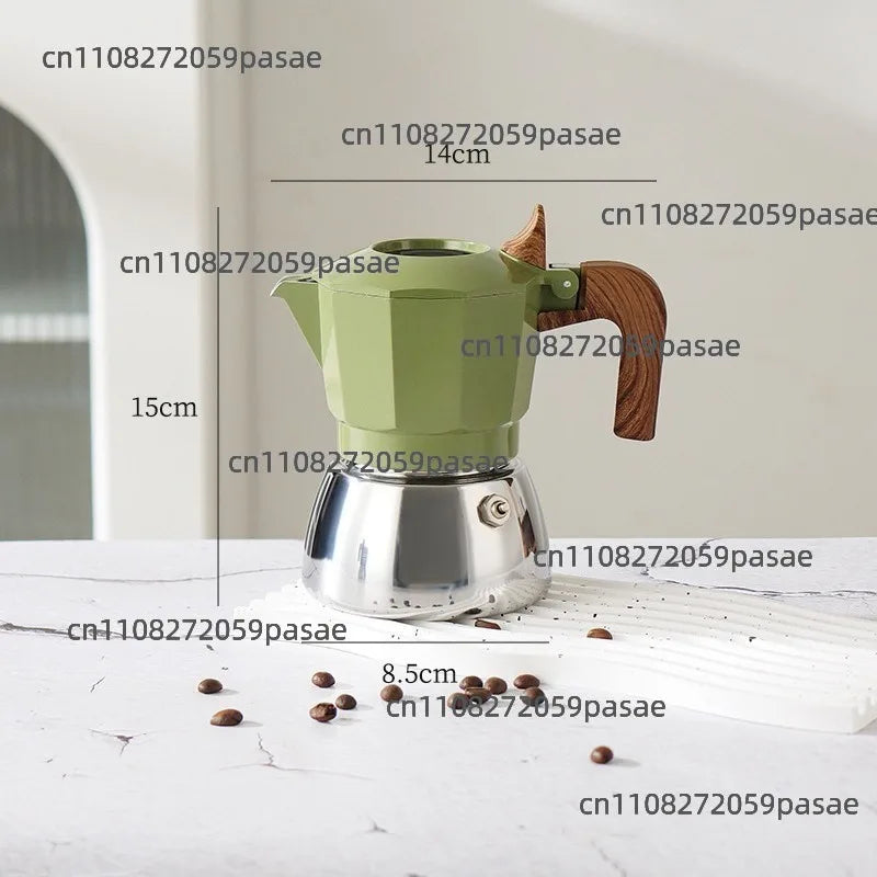 Stainless Steel Double-Valve Moka Pot | Italian Stovetop Coffee Maker