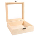 Wooden Storage Box with Glass Lid – Jewelry & Candy Display