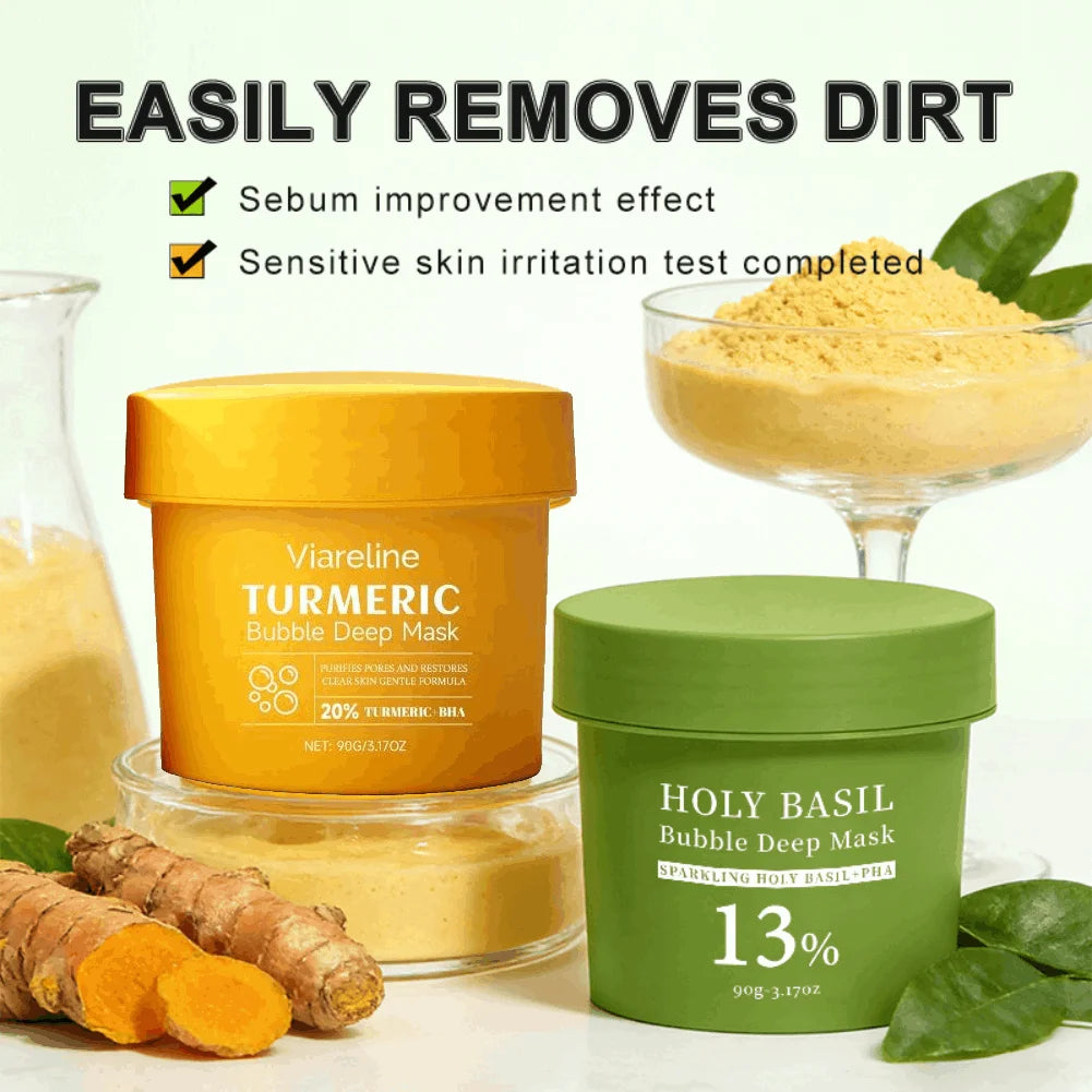Turmeric Bubble Facial Mask – Blackhead & Pore Deep Cleanser Bubble Facial Mask Oasis Select
