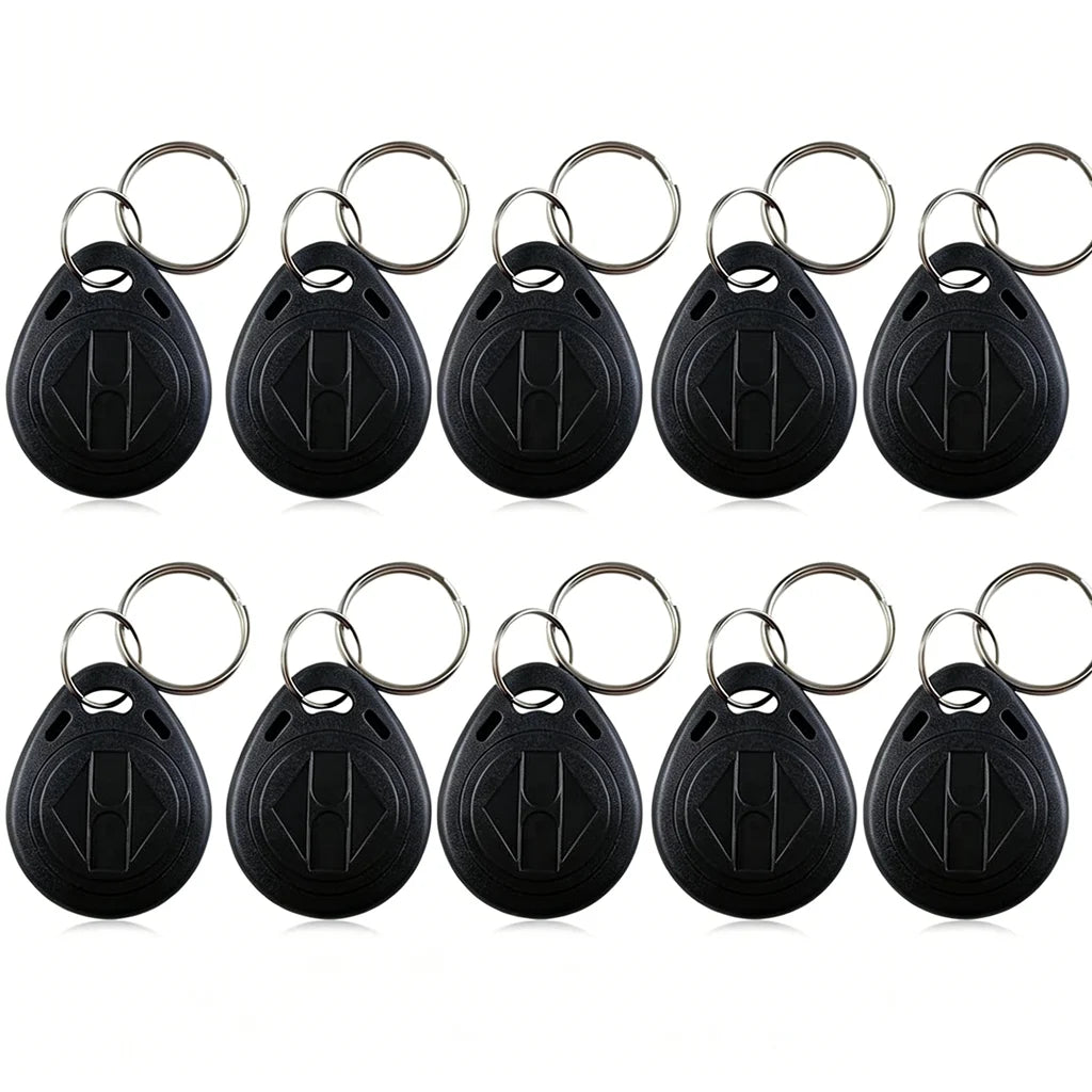 EM4305 T5577 125khz Copy Rewritable Writable Rewrite keyfob RFID Tag Key Ring Card Proximity Token Badge Duplicate Oasis Select black 10pcs