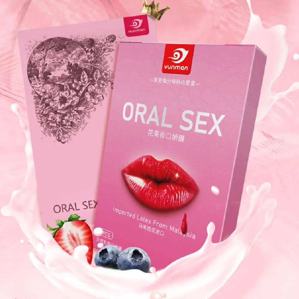 1/2 Packs Fruit Flavor Ultra-Thin Oral Sex Membrane Soft Vagina Anus Mouth Tongue Licking Penis Oral Sex Film Couples Sex Game Oasis Select