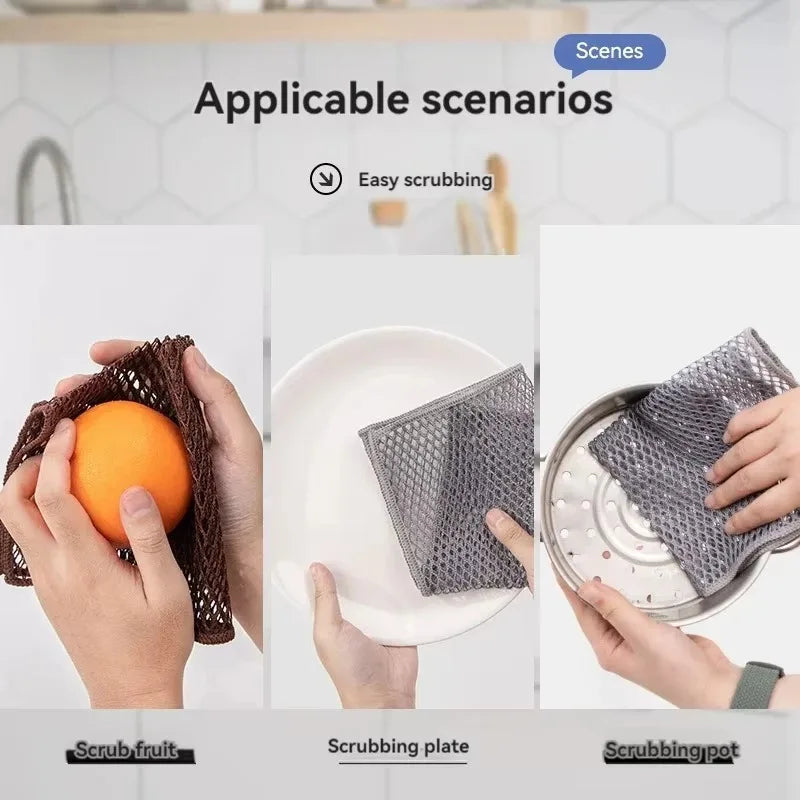 Non-Scratch Wire Dishcloth – Reusable Steel Wool Scrubber Kitchen Scrubber Cloth Oasis Select