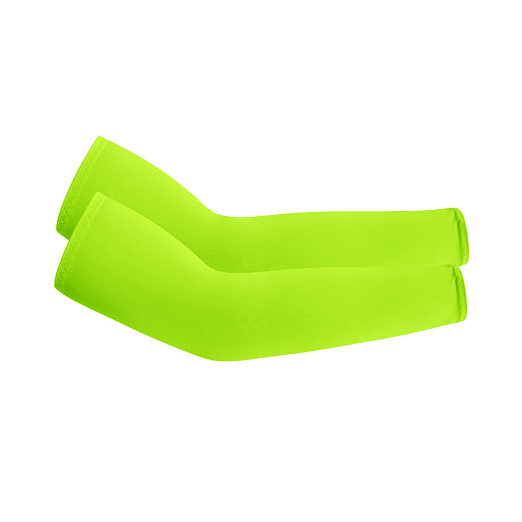 1 Pair Unisex Cooling Arm Sleeves Cover Sports Running UV Sun Protection Outdoor Men Fishing Cycling Quick Dry Arm Warmer Oasis Select Fluorescent Green One Size