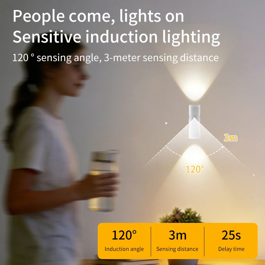 Motion Sensor LED Wall Light – Rechargeable 3-Color Spotlight LED Wall Light Oasis Select