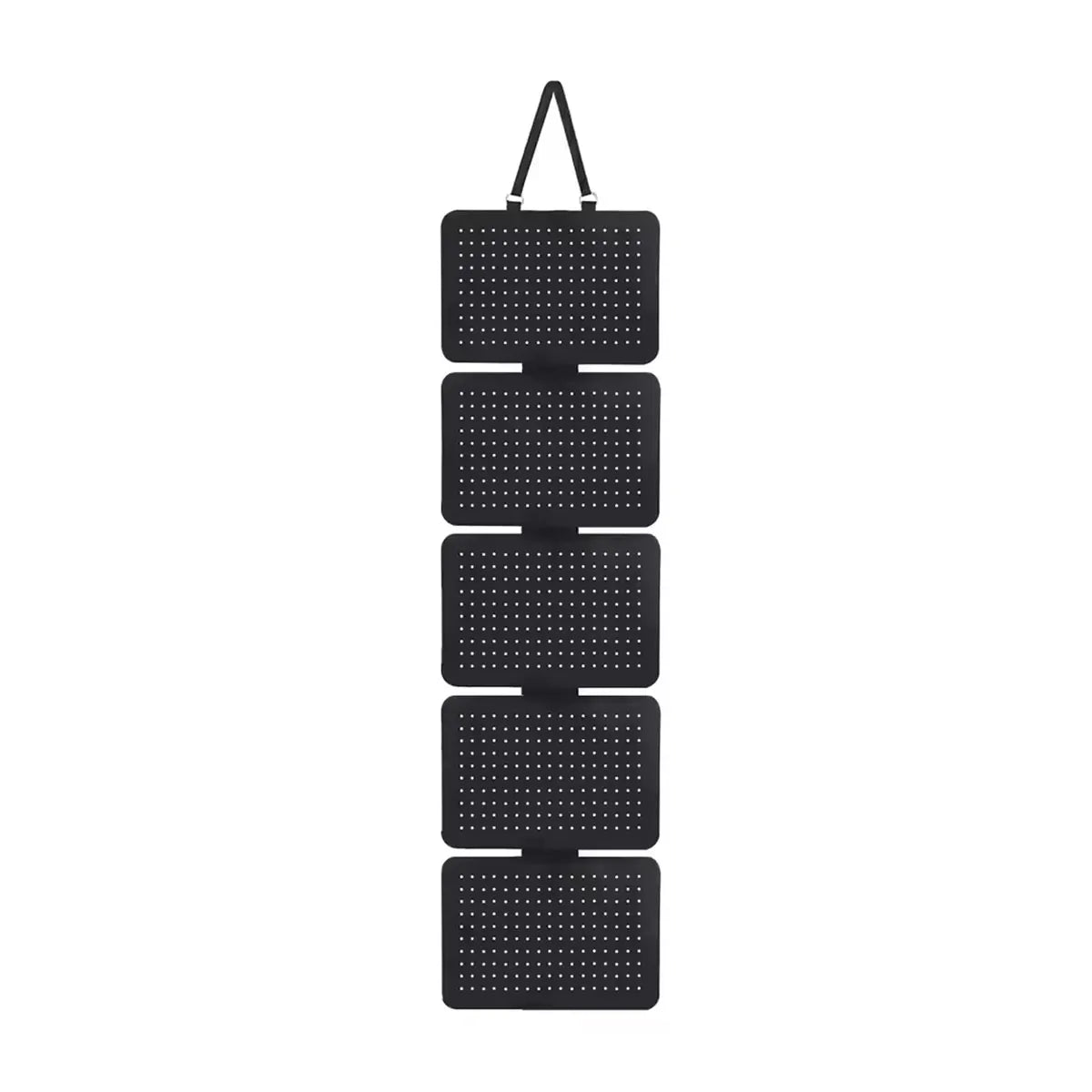 1pc,5-layer jewelry storage hanging bag, made of felt material, earrings, brooches, badge display rack, large capacity Oasis Select black
