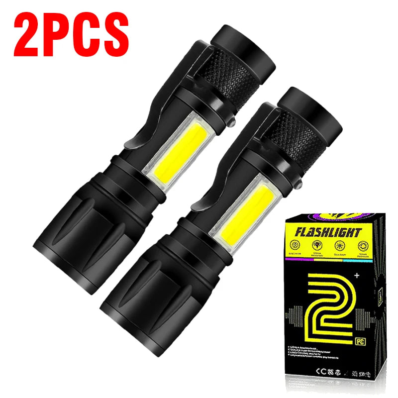 Rechargeable LED Flashlight – Zoomable Waterproof Outdoor Torch