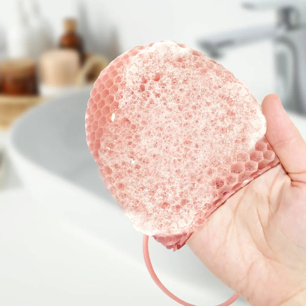 Reusable Easy Clean Honeycomb Exfoliating Shower Finger Caps Body Scrub Cleansing Bath Mitt Breathable Odorless Skin Care Tool Oasis Select