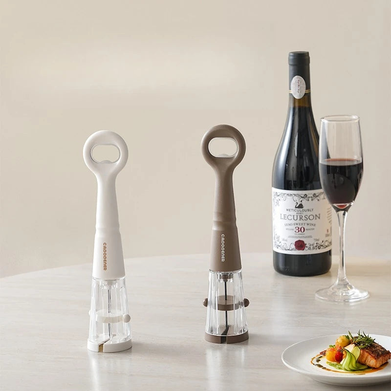 Pneumatic Air Pressure Wine Opener Anti-explosion Safe Cork Remover No Cork Debris Dual Function Wine Beer Opener For Home Bar Oasis Select