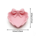 Heart-Shaped 3D Printed Jewelry Tray – Pink Bow Desk Organiser