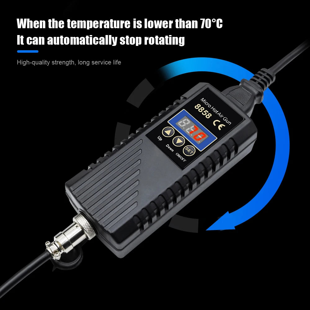 JCD 8858 Micro Hot Air Gun 750W Rework Soldering Station LCD Digital Hair Dryer For Soldering 110V Heat Gun Welding Repair Tools Oasis Select