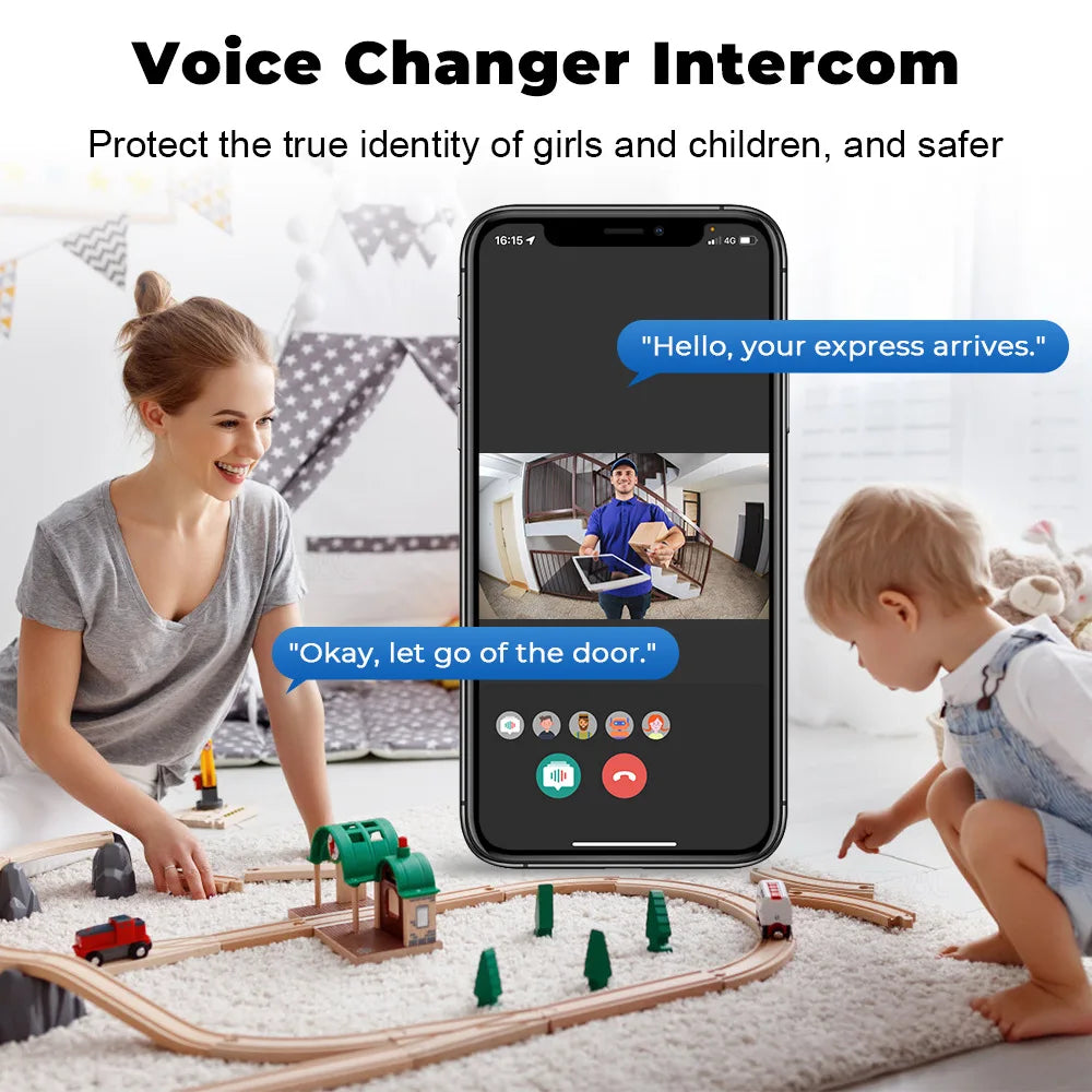 Works with tuya Wifi Doorbell Outdoor HD Camera Anti-Theft Night Vision Home Monitor Door Phone Voice Intelligent Door Bell Oasis Select