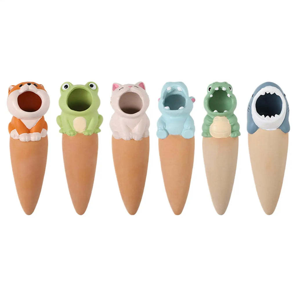 6Pcs Automatic Plant Watering Bulbs Cartoon Shaped Self Watering Globe Spike Garden Planter Insert Drip Irrigation System Oasis Select