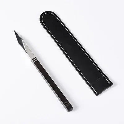 Tea Knife Stainless Steel Damascus Pu Erh Tea By Hand Wooden Handle Pry Tea Cone Of Chinese Style Gift Oasis Select 1PC Black with cover