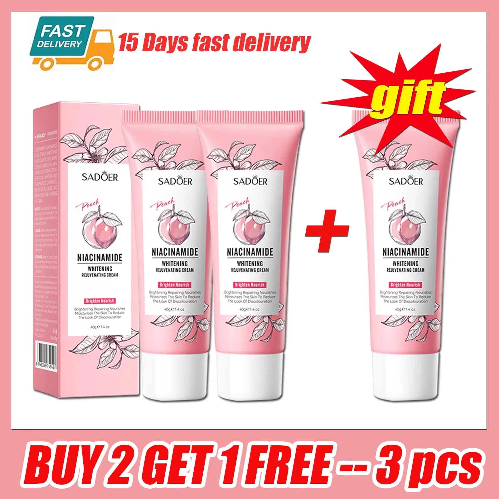 SADOER Brightening Body Cream – Underarm, Thigh & Intimate Skin Brightening Body Cream Oasis Select 3pc