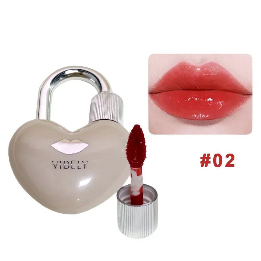 Vibrant Color Water Gloss Lip Gloss Lockheart Sweet Hydrating Mirror Pendant Lipstick Non Long Lasting Makeup Oasis Select 02 Strawberry Jell