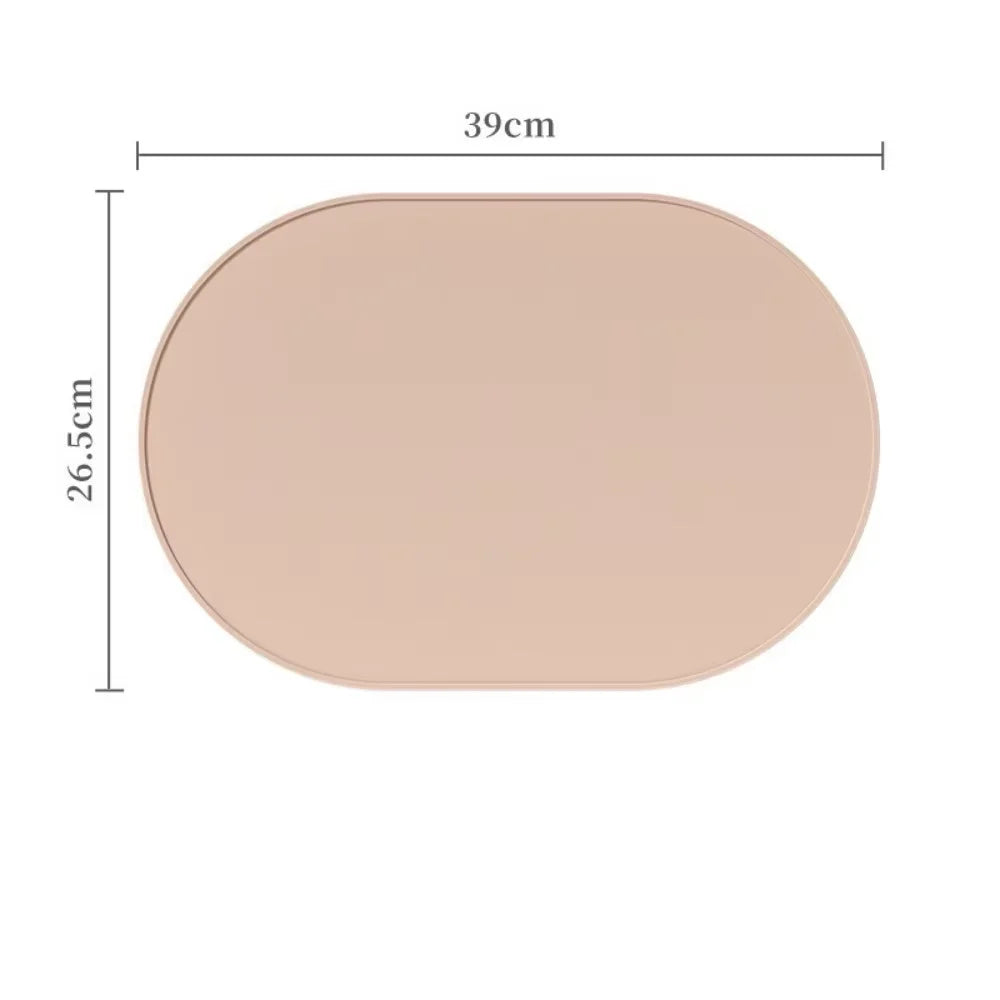Placemats Heat-resistant Reusable Portable Placemats Waterproof Stain-resistant and Easy-to-clean Silicone Placemat Oasis Select brown 1PC 39x26.5cm