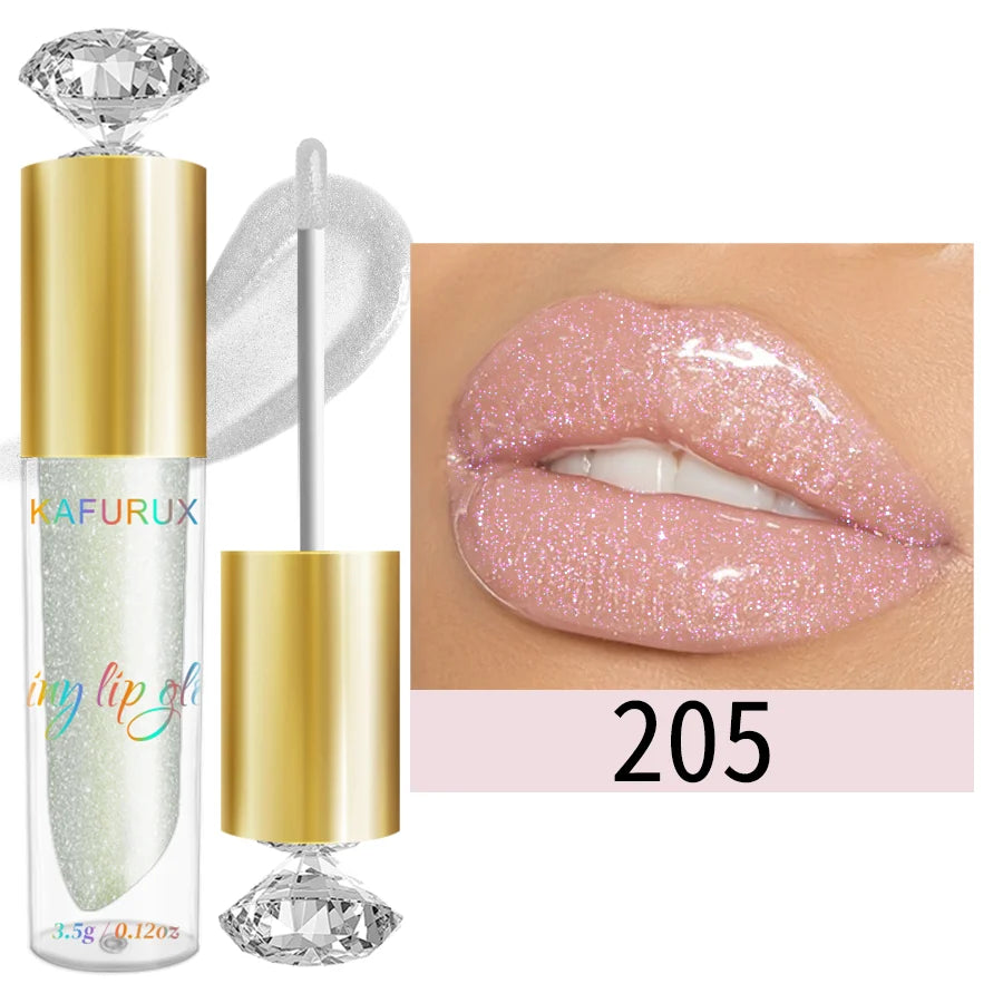 KAFURUX Diamond Glitter Lip Gloss – 9 Shades, Moisturizing