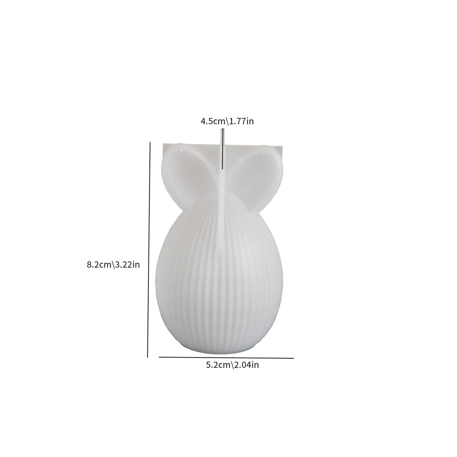 Easter Series Silicone Mold 3D Striped Egg Straight Ear Rabbit Gourd Diamond Pattern Bunny Scented Candle Gypsum Craft Gift Mold Oasis Select C