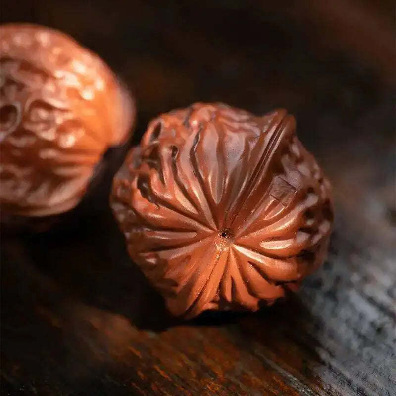Zisha Tea Pet Walnut Small Ornament Cultural Plaything Playing Walnut Wealth-attracting Sculpture Tea Play Oasis Select