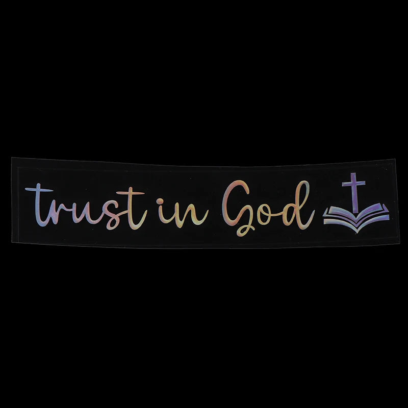 Trust In God Mirror Decal, Car Decals For Women, Faith Mirror Decal, Cute Vinyl Decal, Christian Car Mirror Decal, Religious Car Oasis Select Multicolor