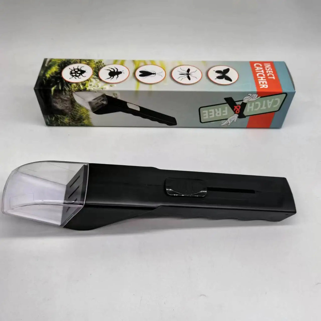 Portable Handheld Insect Catcher Transparent Push Type Insect Observer Contactless Bug Catcher Children's Insect Catching Tools Oasis Select black