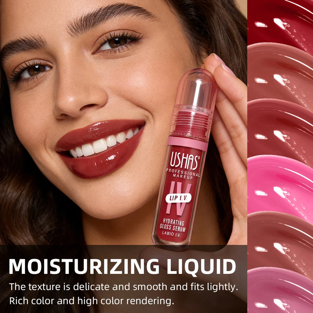 USHAS Hydrating Lip Gloss – Mirror Finish & Long-Lasting Color