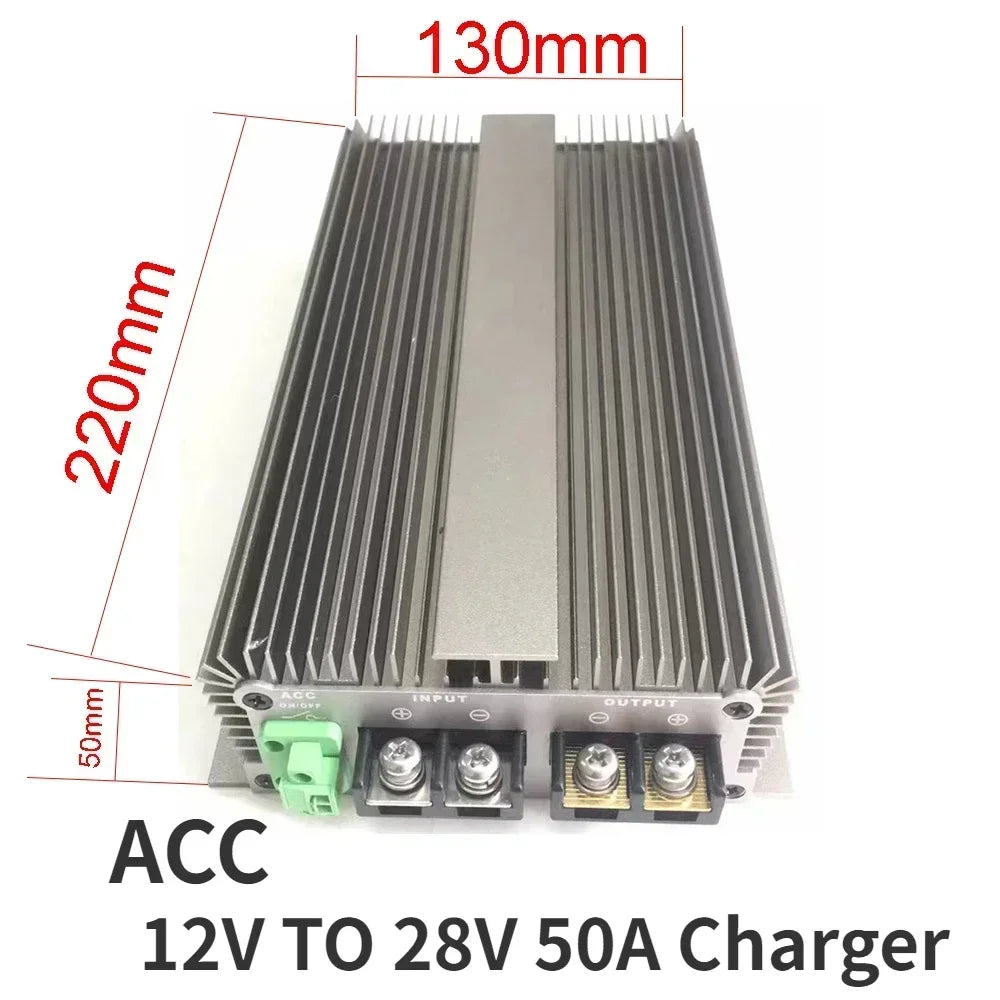 Battery Charger 12V to 24V Step Up Converter 3A-100A For 28V Lead Acid Battery and 29.2V LiFePO4 Auxiliary Battery Oasis Select 12V-28V 50A Charger