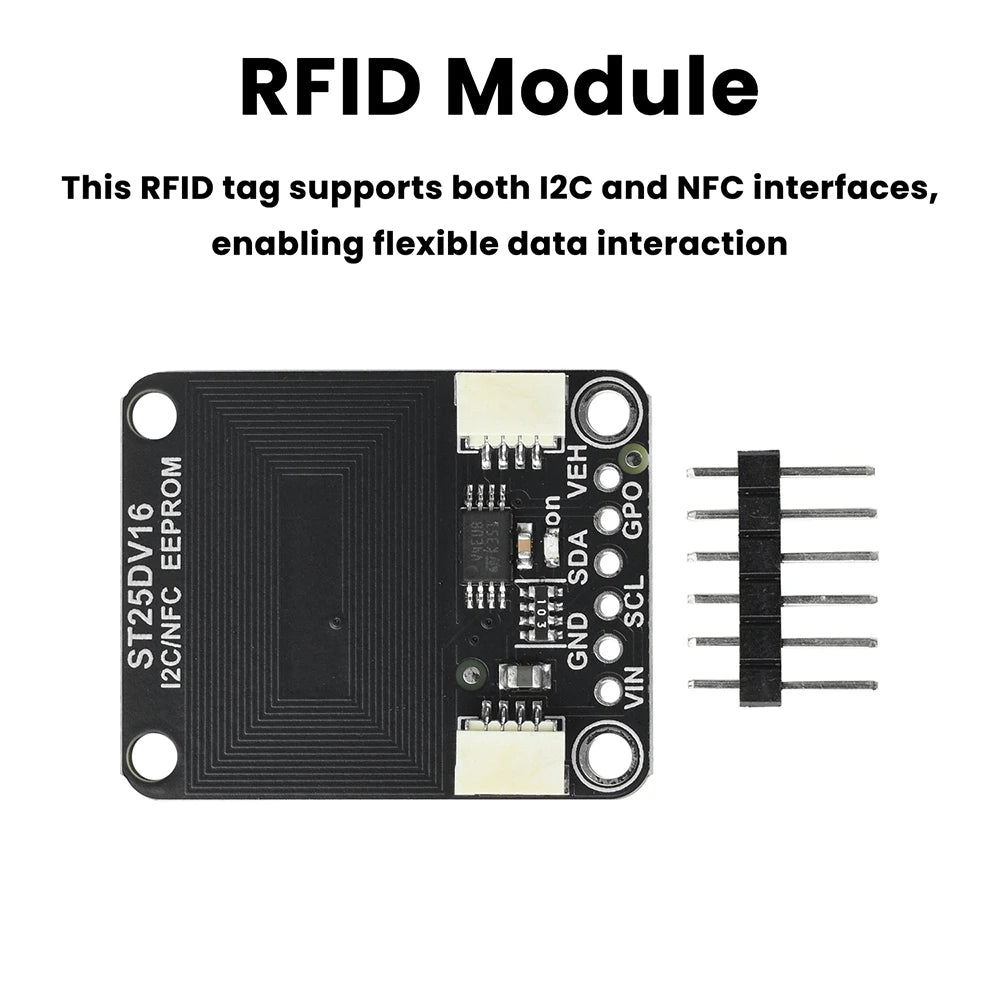 ST25DV16K RFID Dynamic Tag Frequency Module with I2C NFC Dual Interface 16Kbit EEPROM Wireless Configuration for IoT Devices Oasis Select Default Title
