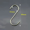 10 pcs Stainless steel S shaped hook Large hook S hook, multi purpose S shaped hook metal S-hook hook for kitchen and bathroom Oasis Select SGG-large-10PC
